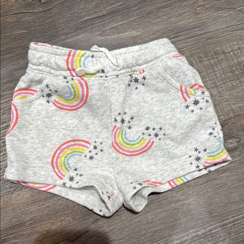 Old Navy Gray Shorts with Rainbow Print